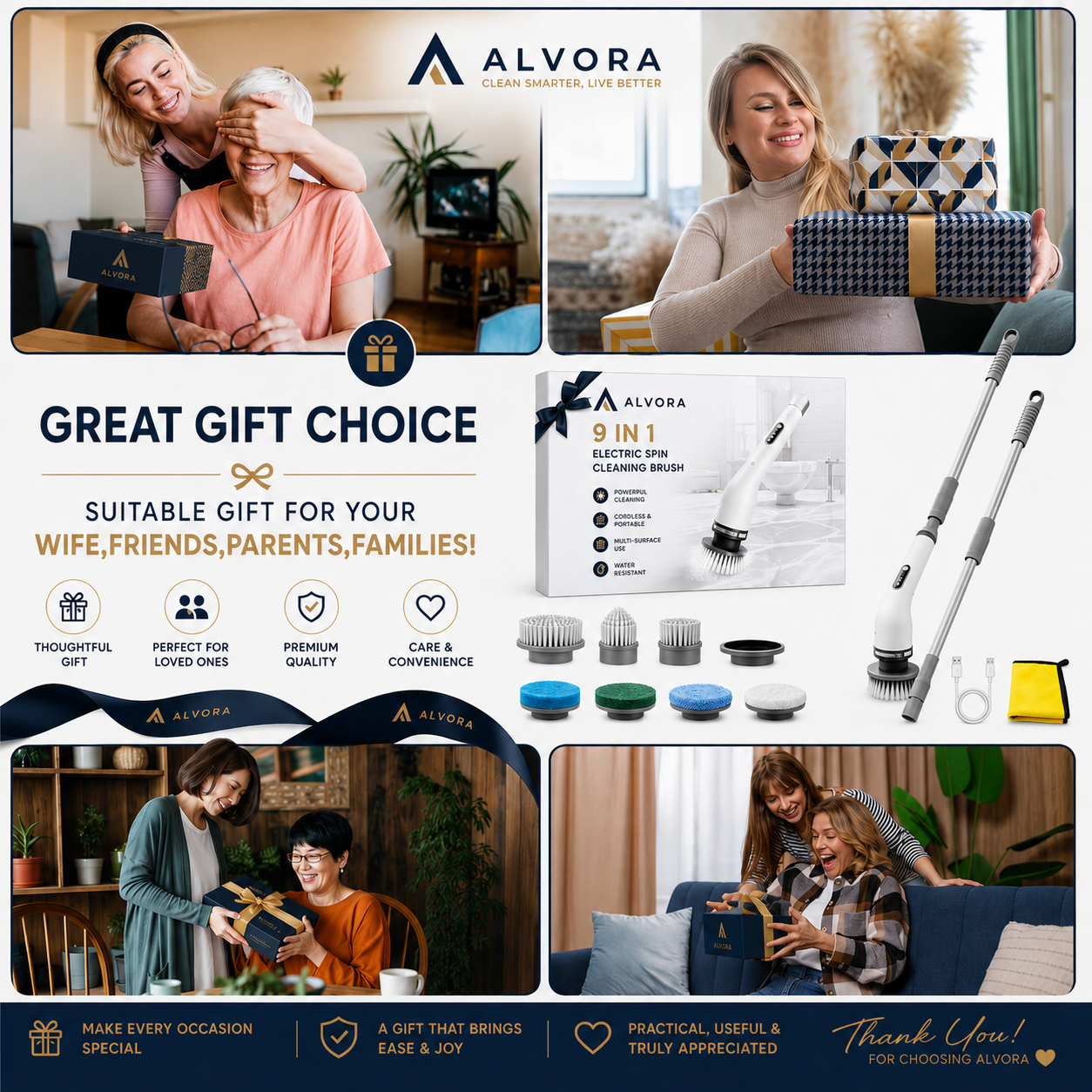 Alvora Scrub Pro™ | Cordless Electric Cleaning Brush