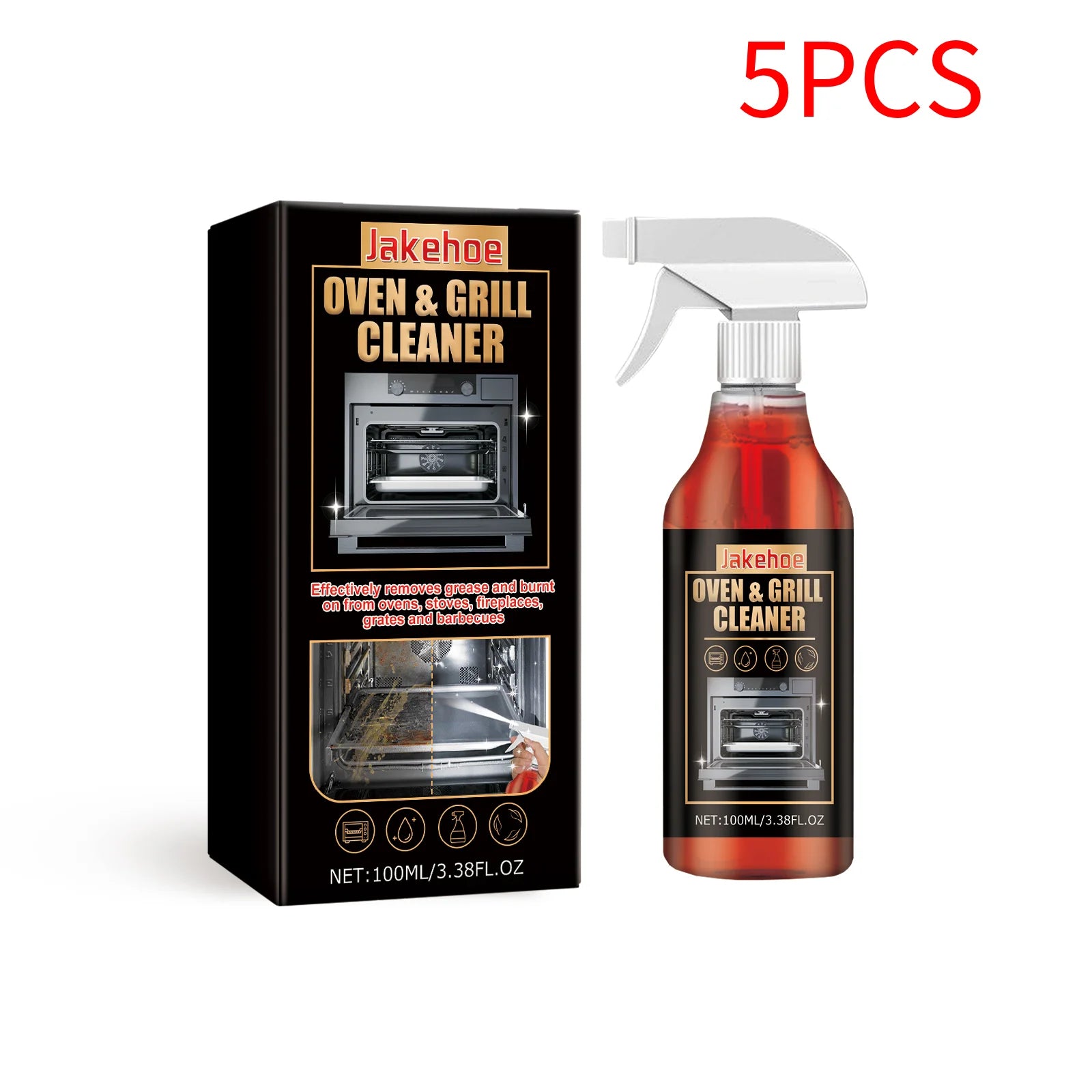 Heavy Duty Oven & Grill Cleaner Foam Spray Kitchen Grease Remover Spray for BBQ Stove and Kitchen Surfaces Easy Clean