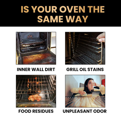 Heavy Duty Oven & Grill Cleaner Foam Spray Kitchen Grease Remover Spray for BBQ Stove and Kitchen Surfaces Easy Clean
